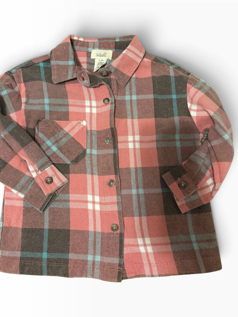 Kids Plaid Button-Up Shirt - Pink & Brown Nashville